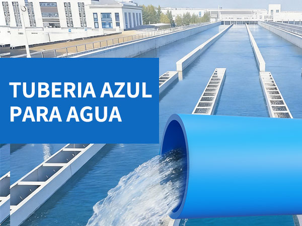Tuberia azul para agua