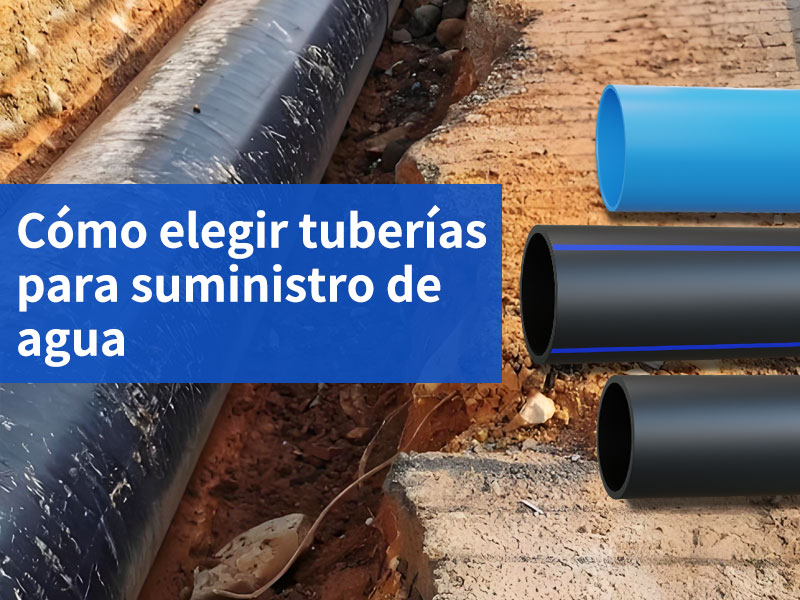 Cómo elegir tuberías para suministro de agua