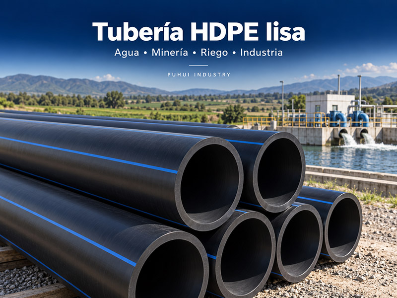 Tubería HDPE lisa para conducción de agua a presión