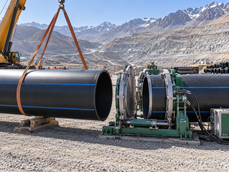 Tubería HDPE PE100 de 1200 mm para minería