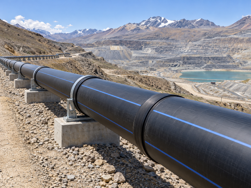 Tuberías HDPE PE100 de alta presión para minería